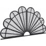 Peacock sengegavl (Passer til seng 160-180 cm) - Rattan/sort