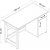 Naturligt skrivebord 120 x 60 cm - Hvid/antracit