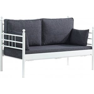 Manyas 2-personers udendrs sofa - Hvid/antracit