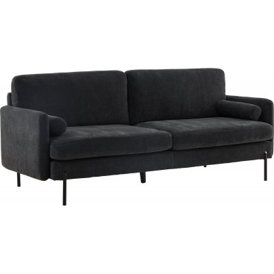 Antibes 2-personers sofa - Sort/Mrkegr