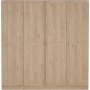 Billund garderobe med 4 lger - Hickory