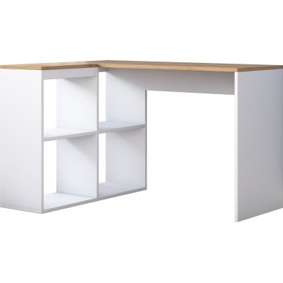Haylie hjrne skrivebord 120x50 cm - Eg/hvid