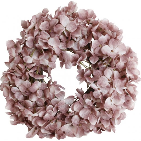 Blomsterblad krans kunstig plante - Pink