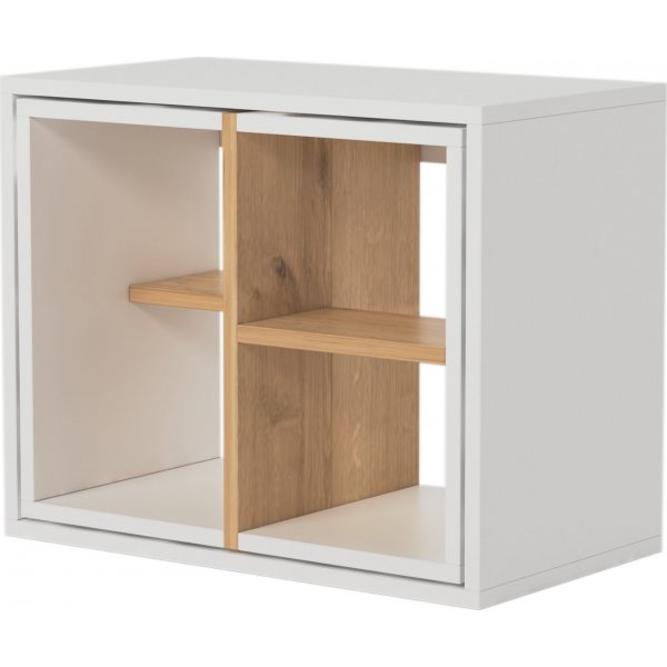 Bizayni spillebord 62x34 | 27x32 | 27x32 cm - Hvid/eg