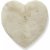 Fluffy hjerteformet pyntepude Beige - 45 x 45 cm