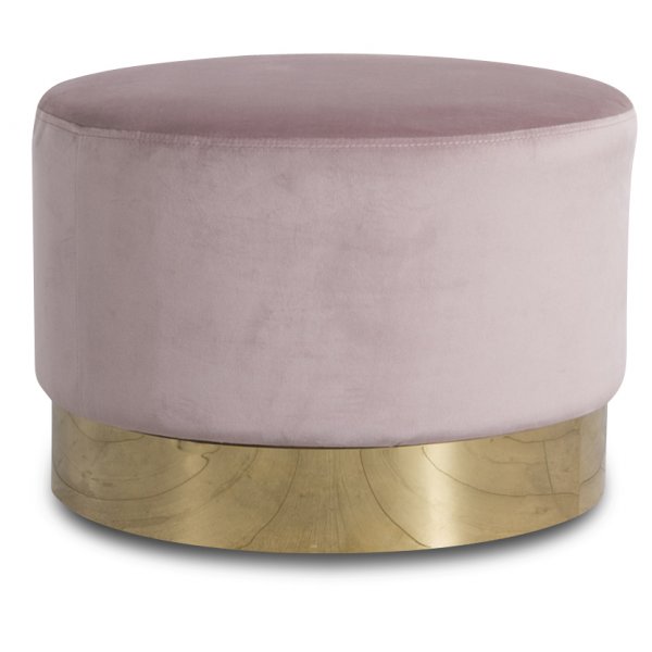 Puf Isabelle 50 cm - Rosa/Messing