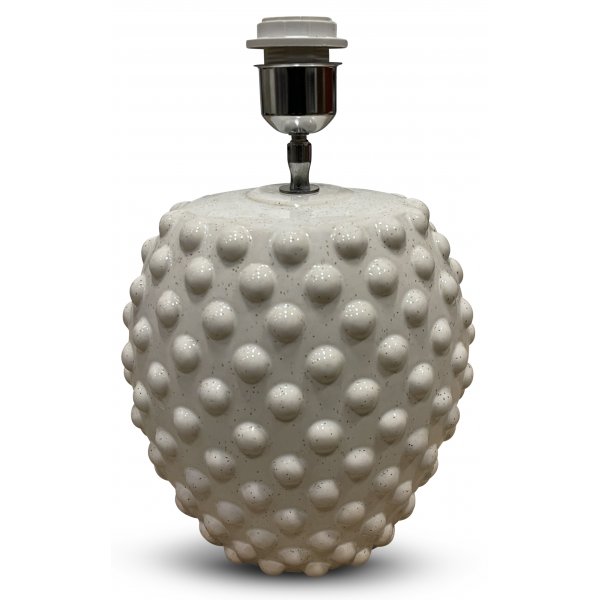 Bollelampefod H37 cm - Vinterhvid (blank)