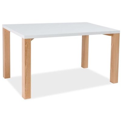 Julissa 120 cm spisebord - Hvid/bøg