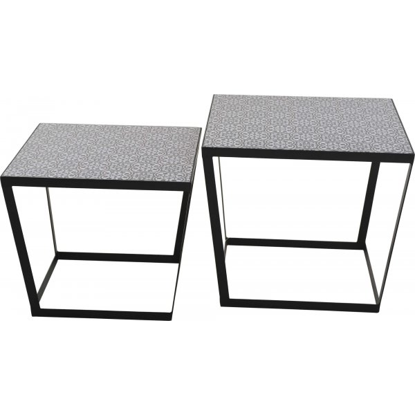 Troya sidebord 45/50 x 45/50 cm - Sort