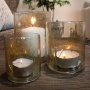 Saga lys lanterne 3-pak, 10 x 12 cm/8 x 10 cm/7 x 8 cm - Glas