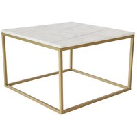 Accent sofabord 75 - Hvid marmor / messingfarvet base + Furniture Polish Accent sofabord 75 - Hvid marmor / messingfarvet base + Furniture Polish