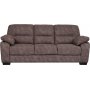 3-personers sofa i brun mikrofiber - Albert