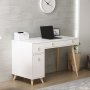 Inert skrivebord 120x60 cm - Hvid/eg