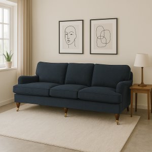 Howard Watford deluxe 4-personers svungen sofa - Blå Howard Watford deluxe 4-personers svungen sofa - Blå