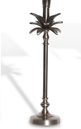 Bordlampe med Palmeblad H50cm - Old Silver