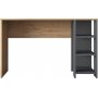 Hanna skrivebord med hyldesystem 16, 160 x 45 cm - Valnd/antracit