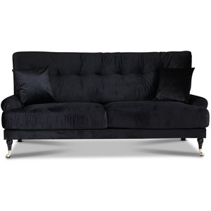 Adena 2-personers sofa - Sort fljl