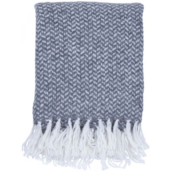 Plaid Siri 130x170 cm - Gr / hvid