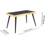 Jena skrivebord 120 x 60 cm - Sort/valnd