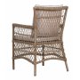 Udendrs gruppe med 6 stole og spisebord 200 x 100 cm rotting - Hampton/Provence
