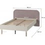 Harmony sengestel 120 x 200 cm - Cashmere/trffel