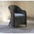 Spisebordsst Alva: Spisebord i teak / galvaniseret stl med 4 Mercury lnestole i brun polyrattan + Mbelplejest til tekstiler