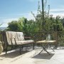 Lotus 2-personers udendrs sofa - Sort/beige