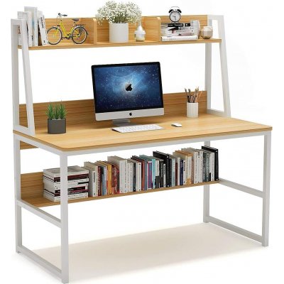 Majesttisk skrivebord Eg/hvid - 120 x 60 cm