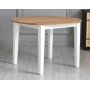 Annika rundt spisebord 110 cm - Hvid / Olieret eg