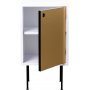 Volume sengebord - Hvid / messing