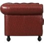 Chesterfield sofa 2-personers i brun PU