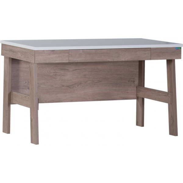Naravo skrivebord Eg/hvid - 123 x 68 cm