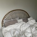Kundebillede Leana sengegavl i rattan 180 cm - Brunbejdset