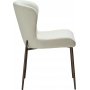 Glam spisestuestol - Bone white boucl/antik messing