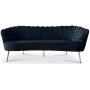 Snckan 3-personers sofa - Sort fljl / Messing