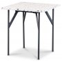 Terrazzo sidebord 50x50 cm - Terrazzo Cosmos & underdel AIR i sort metal