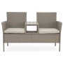 Udendrs sofa / Duosofa i beige rattan