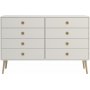 Softline kommode med 8 skuffer - Hvid