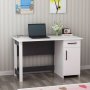 Naturligt skrivebord 120 x 60 cm - Hvid/antracit