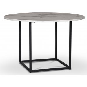 Sintorp rundt spisebord 115 cm - Hvid marmor (Eksklusiv laminat) + Mbelfdder