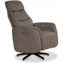 Comfort Saga (el) reclinerlnestol med indbygget fodsttte - Grbeige ecolder
