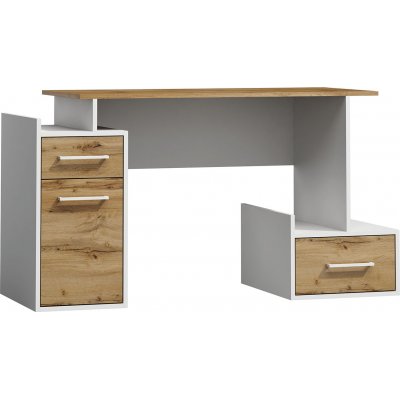 Boro skrivebord 170x60 cm - Wotan eg/hvid