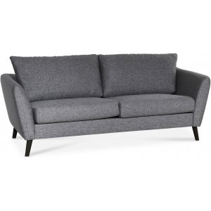 Country 2-personers sofa - Gr (stof) / Sorte ben + Mbelplejest til tekstiler