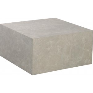 Kuben sofabord beige marmorfolie 80 x 80 x 40 cm