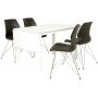 Sander klapbord 120 cm + 40 cm klap - Hvid
