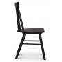 Sintorp spisebordsst, rundt spisebord 115 cm inkl. 4 stk. Orust sorte pindestole - Brun marmor (Laminat)