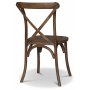 Paris vintage-stol med kryds - Vintage-brun