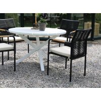 Scottsdale spisebord rundt 112 cm - Hvid Scottsdale spisebord rundt 112 cm - Hvid