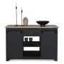Heritage Kkken med marmor - Sort stel / Lysebrun Emprador marmor