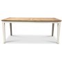 Viola spisebord 180x90 cm med vintage plade og hvide ben